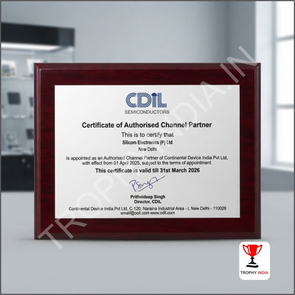 Custom Corporate Certificate Plaques | Wooden Channel Partner Awards Delhi