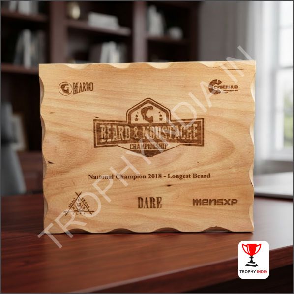 Custom Laser Engraved Wood Plaques | Eco-Friendly Awards Delhi NCR
