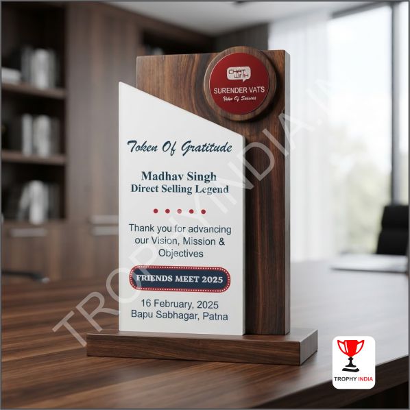 Modern Wooden Corporate Awards Delhi | Custom Appreciation Trophies