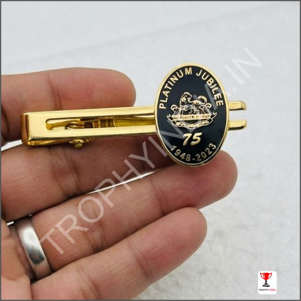 Engraved Brass Jubilee Tie Pins and Commemorative Badges