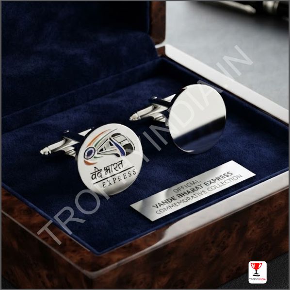 Premium Silver Metal Cufflinks Custom Badges and Medals