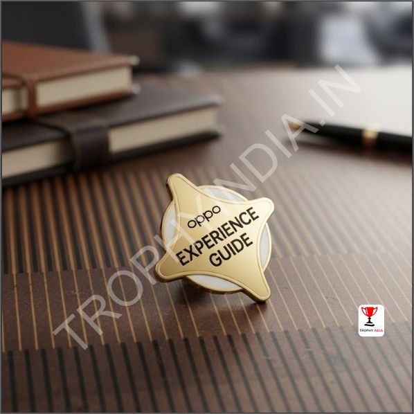 Custom Gold Geometric Lapel Badges Title Pins and Medals