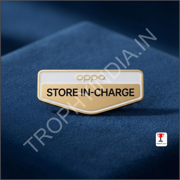 Custom Metallic Name Badges Staff Designation Pins and Medals
