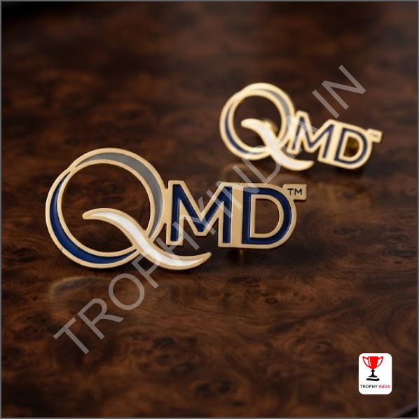 Custom Die Cut Monogram Lapel Pins Badges