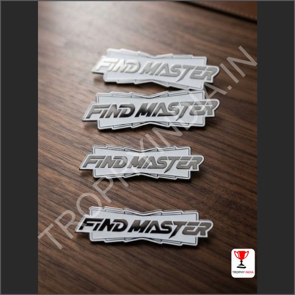 Custom Silver Metallic Name Badges Title Pins and Medals