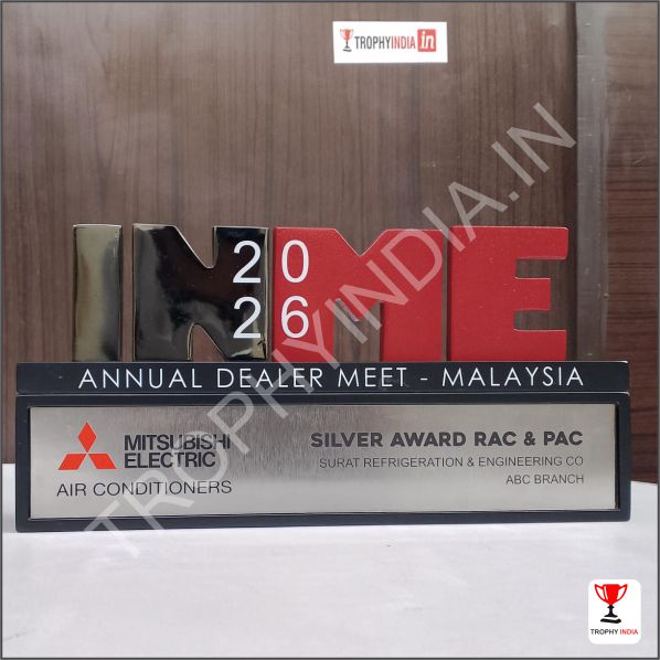 Customized Metal & Wooden Cutout Letter Award | Trophy India