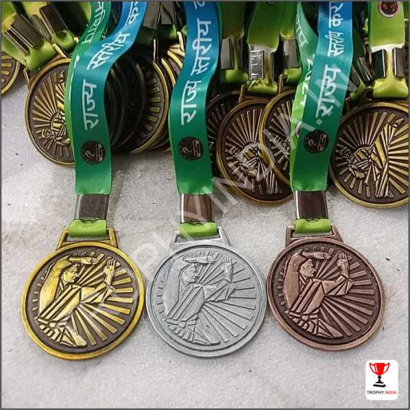 Customized Metal Sports Award Medals Set (Gold, Silver, Bronze) | Trophy India