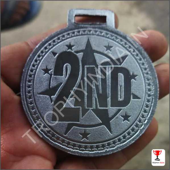 Customized Antique Silver 2nd Place Metal Award Medal | Trophy India