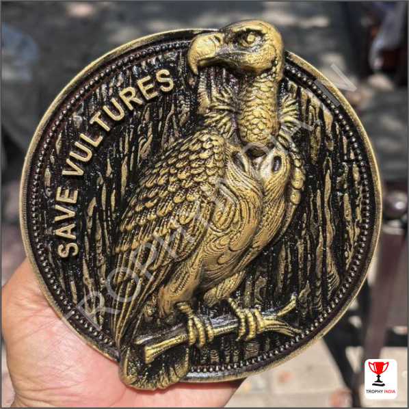Customized Antique Gold Wildlife Conservation Metal Medallion | Trophy India