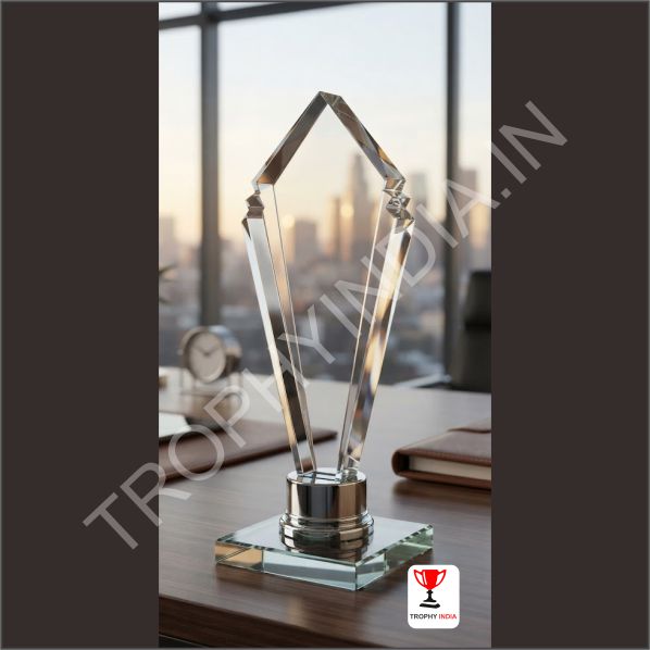 Customized Executive Diamond Flame Crystal Award Trophy | Trophy India