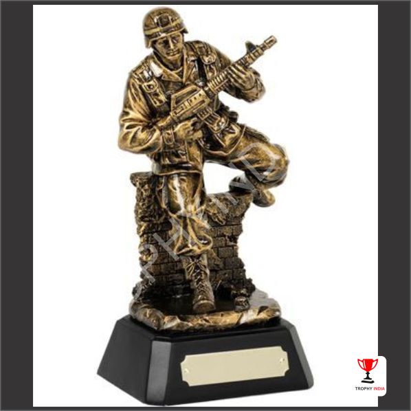 Customized Military Soldier Statue Award Trophy | Trophy India