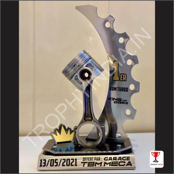 Customized Recycled Automotive Parts Metal Trophy | Trophy India