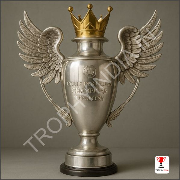 Customized Royal Silver Winged Crown Championship Trophy | Trophy India