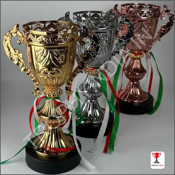 Customized Royal Filigree Metal Championship Trophy Cups Set | Trophy India