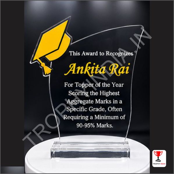 Customized Acrylic Graduation Trophy | Academic Excellence Award